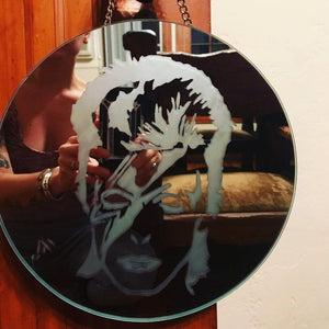 David Bowie/Ziggy Stardust Hanging Decorative Mirror